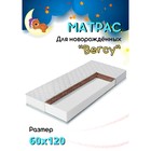 Матрас Alabri Berсy cocos-1 для новорожденных в кроватку, 60х120х11 см, чехол микрофибра 9039808 - фото 7945750