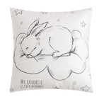 Подушка Этель "Little bunny", 40*40 см, 100% п/э, велюр 7787628 - фото 7216678