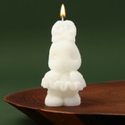 Новогодняя свеча формовая «Зайка», без аромата, 4 х 4 х 8 см. - фото 5387930