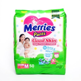 Подгузники-трусики Merries Good Skin M, 7-12 кг, 50 шт