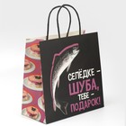 Пакет подарочный «Шуба», 22 × 22 × 11 см 7661222