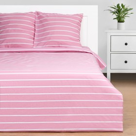 Постельное бельё Этель Дуэт Pink stripes 143х215см-2шт, 220х240см, 70х70см-2шт, 100% хлопок, поплин 6632193