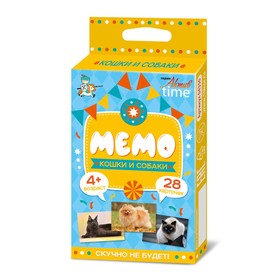 Настольная игра «Мемо. Кошки и собаки» 9044119