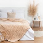 Плед Этель «Мозайка» 240х220 см, цвет бежевый - фото 801851846