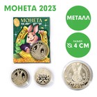 Сувенирная монета 2023 «Счастья, достатка, удачи», металл, d = 4 см - фото 5388057