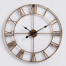 Часы настенные, серия: Лофт, "Талан",  дискретный ход, d=60 см, под старину