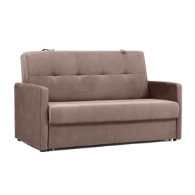 Раздвижной диван «Деон 1200», механизм аккордеон, велюр, цвет коричневый