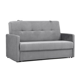Раздвижной диван «Деон 1200», механизм аккордеон, велюр, цвет серый