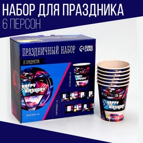 Набор бумажной посуды «HAPPY BIRTHDAY in san andreas» в Донецке
