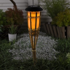 Садовый светильник «ЭРА» на солнечной батарее «Факел», 9 × 56 × 9 см, эффект пламени