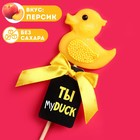 Леденец на палочке "Ты my duck", вкус: персик, 20 г. БЕЗ САХАРА 7904647 - фото 5278727