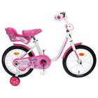 Велосипед 16" Graffiti Fashion Girl, цвет белый/розовый - фото 6918330