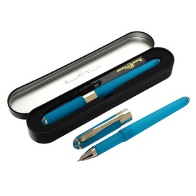 Ручка шариковая, 0.5 мм, Bruno Visconti MONACO, стержень синий, корпус бирюзовый, в металлическом футляре