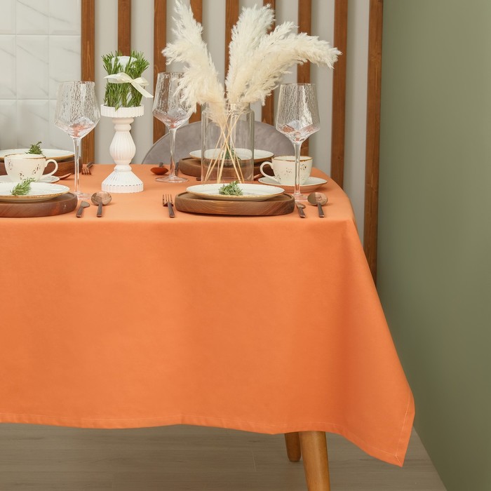 Скатерть Этель Kitchen 150х220 см, цвет оранжевый, 100% хл, саржа 220 г/м2 - фото 8551511