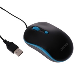 Мышь Perfeo MOUNT, проводная, оптическая, 800-1600 dpi, USB, чёрный