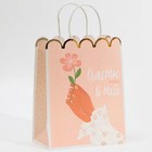 Пакет подарочный крафтовый «Flower», 18 × 23 × 10 см 7551318