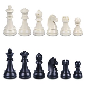 {{photo.Alt || photo.Description || 'Шахматные фигуры турнирные Leap, пластик, король h=9.5 см, пешка h=5 см, 32 шт'}}