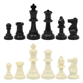 Турнирные шахматные фигуры Leap, король 9.5 см, пешка 5 см, 34 шт