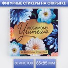 Подарочная открытка со стикерами «Любимому учителю», 30 листов 7666764 - фото 7263070