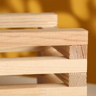 Кашпо деревянное реечное 15х15х10,5 см натуральный - фото 802134301