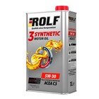 Масло моторное Rolf 3-Synthetic 5/30 ACEA C3, синтетическое, 1 л 9095624 - фото 113354