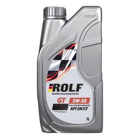 Масло моторное Rolf GT 5/30 SN/CF, синтетическое, пластик, 1 л 9095636