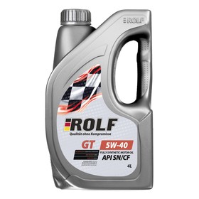 Масло моторное Rolf GT 5/40 SN/CF, синтетическое, пластик, 4 л 9095639