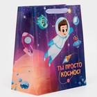 Пакет ламинированный «Ты просто космос», радужная голография, ML 23 х 27 х 11,5 см 7569788