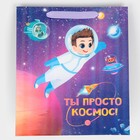 Пакет ламинированный «Ты просто космос», радужная голография, ML 23 х 27 х 11,5 см 7569788