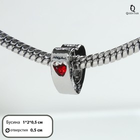 Разделитель "Сердце", цвет красный в серебре (5 шт)