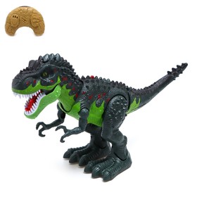 Динозавр радиоуправляемый Rex, откладывает яйца, эффект дыма, световые и звуковые эффекты, цвет зеленый