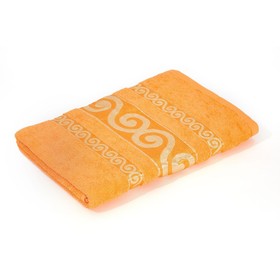 Полотенце махровое «Бесконечность», размер 70х140 см, цвет апельсин
