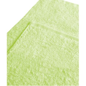 Салфетка махровая, размер 30х30 см, цвет светло-зелёный