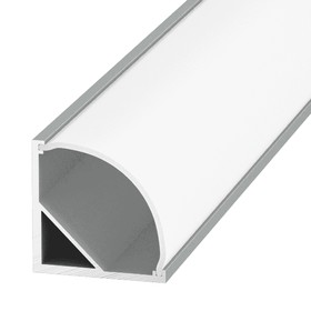 Угловой профиль SWG для светодиодной ленты, 2 м, 16 × 16 мм, матовый рассеиватель, 2 заглушки