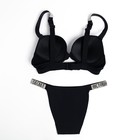 Комплект женский (топ/трусы), цвет чёрный МИКС, размер 95С - фото 802543167