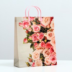 Пакет "Нюдовые розы", мягкий пластик, 37 x 32 см, 100 мкм