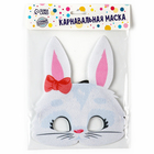 Маска карнавальная «Зайка» с бантиком - фото 107779105