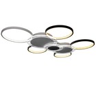 Люстра с ПДУ "Мноро" 8хLED 250Вт 3000-6000К черно-белый 114х76 см - фото 801983908