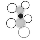 Люстра с ПДУ "Мноро" 8хLED 250Вт 3000-6000К черно-белый 114х76 см - фото 801983909