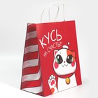 Пакет подарочный крафтовый «Кусь», 28 × 32 × 15 см 7689891