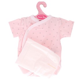 Одежда для кукол и пупсов 40-45 см, боди розовое со звёздами, подгузник/памперс