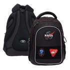 Рюкзак школьный NASA, 40 х 29 х 17 см, эргономичная спинка, чёрный - фото 5450002