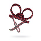 Наручники-оковы из хлопковой веревки «Узел-Омега», 3,3 м, цвет чёрно-красный