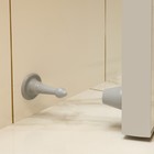 Дверной ограничитель ТУНДРА, прямой, h=97 мм, цвет серый, 1 шт - фото 5340918