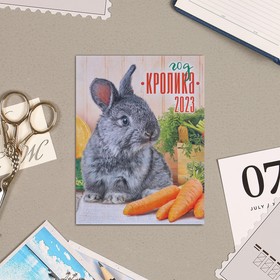Календарь на магните "Год Кролика 2023!" 13х9,5см, кролик, морковка