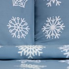 Комплект: пододеяльник и 2 наволочки «Снежинки» 143х215 см, 50х70 см - 2 шт, 100% хлопок - фото 801937650