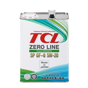 Масло моторное TCL Zero Line Fully Synth, Fuel Economy, SP, GF-6, 5W20, 4 л 9126968