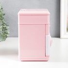 Копилка пластик "Сейф. Коровка" кодовый замок, звук АА розовый 13х12х19 см - фото 801903444