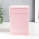 Копилка пластик "Сейф. Коровка" кодовый замок, звук АА розовый 13х12х19 см - фото 801903445