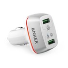 Автомобильное зарядное устройство Anker PowerDrive+ 2, 2 USB, 5.1 А, быстрая зарядкка, белое - фото 5350513